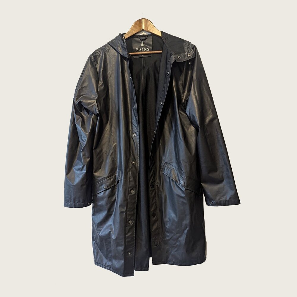 RAINS - Long minimalistic raincoat - Sz S